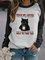 Cotton-Blend Casual Animal Shift Shirts & Tops