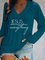 Letter Shift Cotton-Blend Casual Sweatshirt