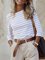 Casual Round Neck Holiday Cotton-Blend Striped Tops
