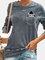 Cat Print Long Sleeve O-neck Casual T-Shirt