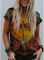 Cotton Short Sleeve Floral Casual Shirts & Tops