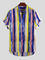 Men's Printed Stand Collar Basic Shirts