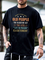 Cotton-Blend Casual Letter Men's Fashion Print Tee
