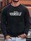 Crew Neck Casual Men's Fashion Print Sweatshirt