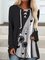Floral Casual V-Neckline Long Sleeve Blouses