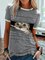 Printed Short Sleeve Cat Daily Casual Shirts & Tops