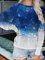 Snowflake Gradient Print Casual Round Neck Sweatshirt