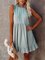 Sleeveless Crew Neck Solid Dress