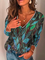 V Neck Shift Abstract Shirts & Tops