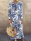 Chinese Casual Floral Tunic Round Neckline A-line Dress