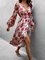 Long Sleeve Floral V Neck Dress