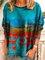 Long Sleeve Flower oil painting printing Shirt & Top
