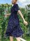 Surplice Front Ditsy Floral A-line Dress