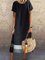 Casual Color Block Tunic Round Neckline A-line Dress