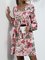 Long Sleeve Paneled Holiday V Neck Dress