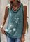 Print Round Neck Sleeveless Casual Tank Tops