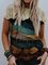 New Women's Fashion Mountain Print Round Neck T-shirt Top