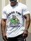 Printed Crew Neck Cotton-Blend Men's Fashion Print Tee