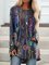 Casual Floral-Print Long Sleeve Floral Shirts & Tops