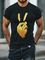 Printed Cotton-Blend Men's Fashion Print Tee