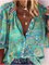 Women's Blouse Shirt Abstract Long Sleeve Print V Neck Basic Shirts & Tops