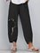 Black Animal Cat Print Womens Pants Casual