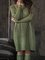 Vintage Plain Plus Size Long Sleeve Crew Neck Casual Dresses