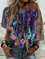 Casual Abstract Round Neck Short Sleeve Shirts & Tops