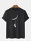 Casual Crew Neck Men's Fashion Print Tee