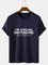 Printed Simple Letter Men's Fashion Print Tee