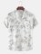 Men's Coconut Tree Holiday Shirt Collar Shirts