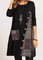 Casual Color Block Shirt Round Neckline Shift Dress