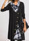 New Women Fashion Plus Size Casual Long Sleeve Plaid Tunic Draped Neckline A-line Dress
