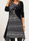 Casual Color Block V-Neckline Above Knee Shift Dress