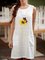Leisure holiday style floral butterfly print Crew Neck Casual Dresses