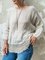 3/4 Sleeve Shift Boho Crew Neck Shirts & Tops