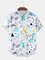 Printed Casual Shirt Collar Shirts & Tops