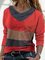 Cotton-Blend Casual Color-Block Shirts & Tops
