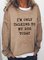 JFN Round Neck Letter Casual Sweatshirt