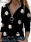 Floral Printed Cotton-Blend Long Sleeve Shirts & Tops