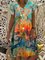 Short Sleeve A-Line Printed V Neck Dresses