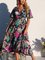 Printed Short Sleeve Boho Dresses