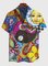 Abstract Square Neck Vintage Shirts & Tops