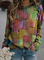 Casual Long Sleeve Vintage Abstract Sweatshirt
