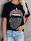 Casual Short Sleeve Geometric Shirts & Tops