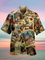 Printed Shirt Collar Shirts & Tops