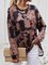 Long Sleeve Casual Ombre/tie-Dye Top