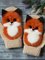 Polyester Printed Casual Winter Orange Gloves