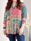 Casual Half Sleeve Floral Shift Shirts & Tops