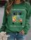JFN Crew Neck Letter Graphic Causal Sweatshirt